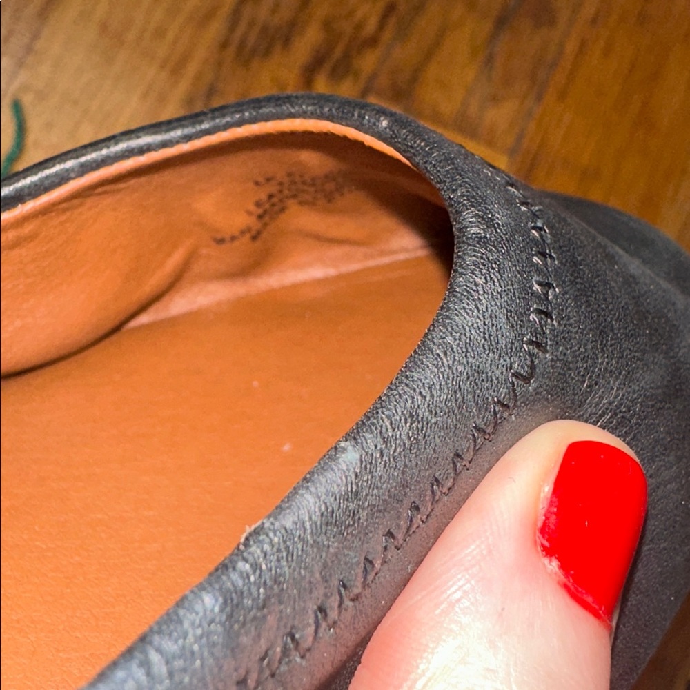 Lucky Brand Women's Black Leather Ballet Flats - Picture 9 of 12